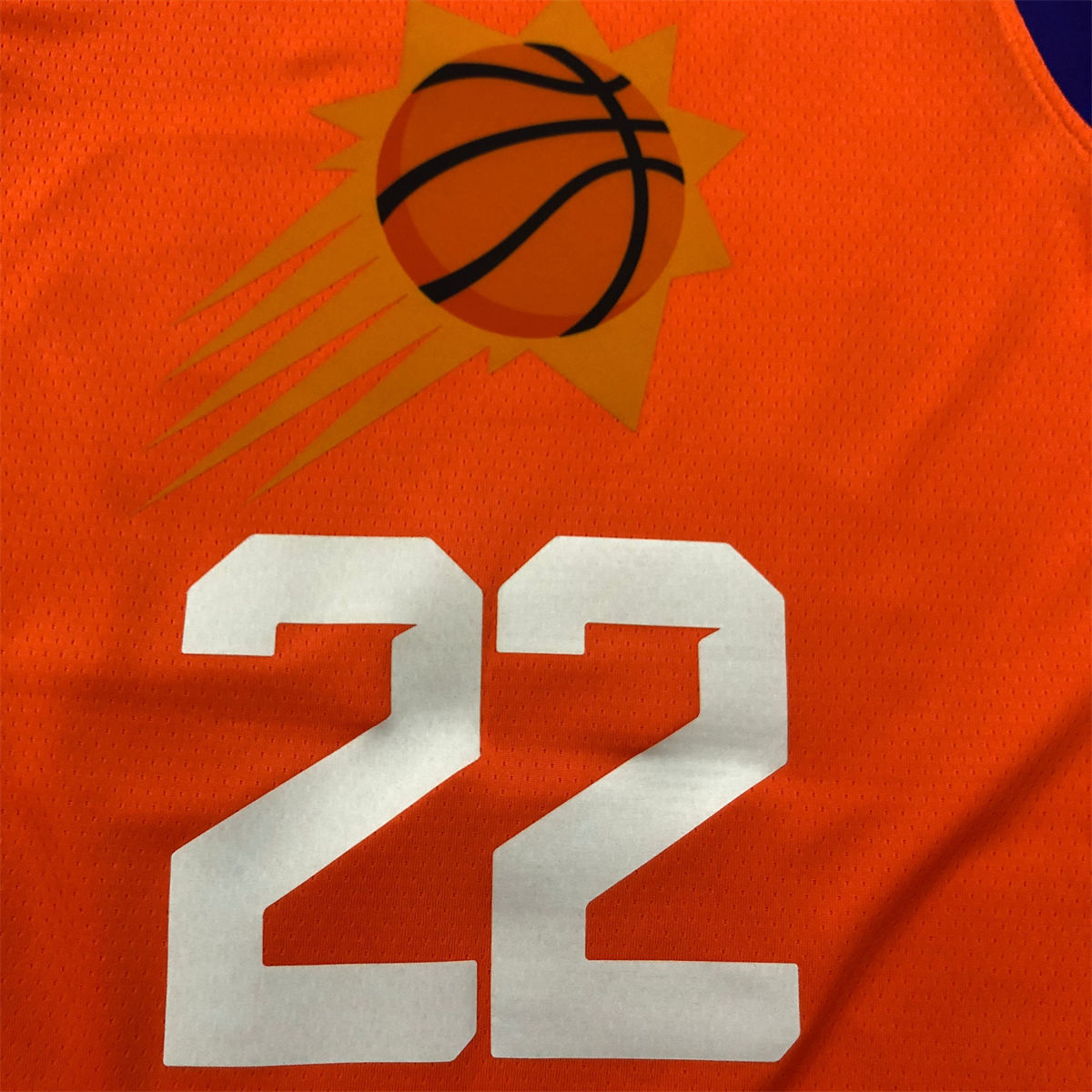 NBA Phoenix Suns V-Neck Orange jersey AYTON#22 S-XXL