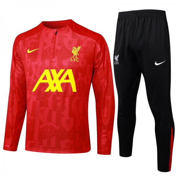 24/25 Liverpool Red Long-sleeved half-pull training kit Football team kit