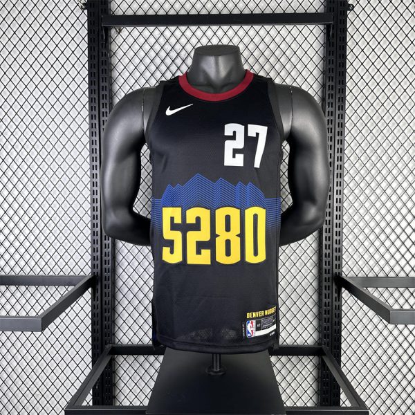 NBA Denver Nuggets 2024 City Edition Round Neck Black jersey MURRAY#27 S-XXL