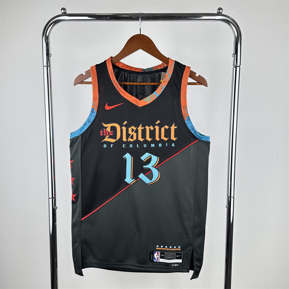 NBA Washington Wizards POOLE#13 2024 City Edition Swingman Black Jersey S-XXL