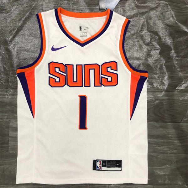 NBA Phoenix Suns V-Neck White jersey BOOKER#1 S-XXL