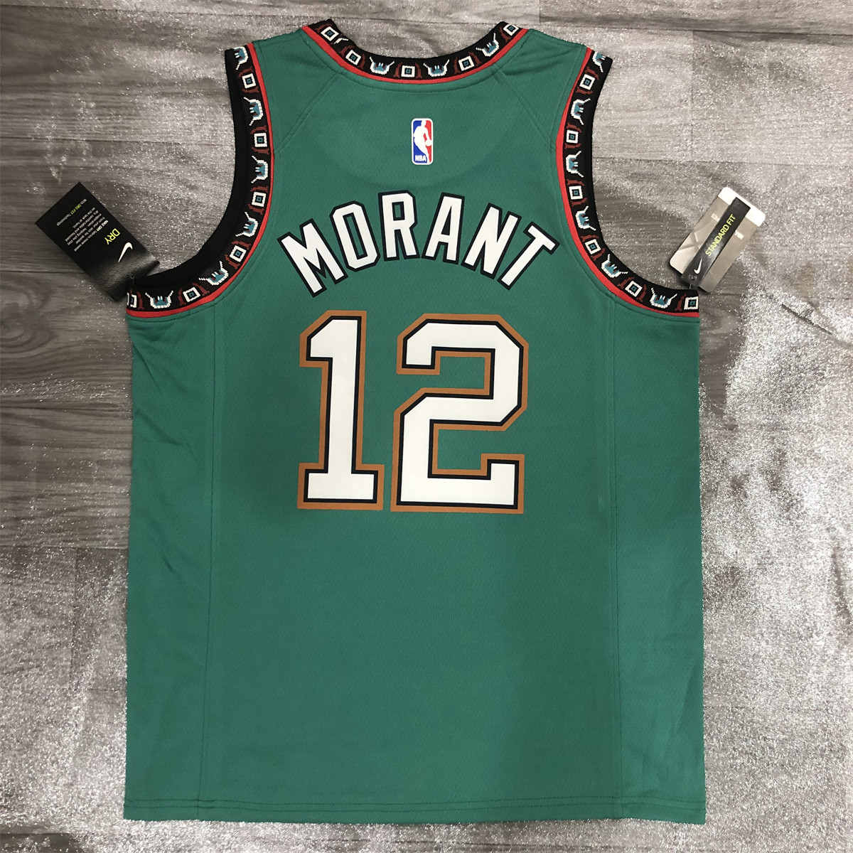 NBA Memphis Grizzies round neck Green Jersey Morant #15 S-XXL