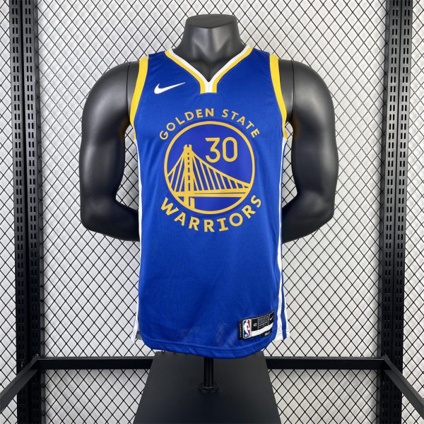 NBA Golden State Warriors 2023 V-Neck Blue Jersey CURRY#30#2974 S-XXL