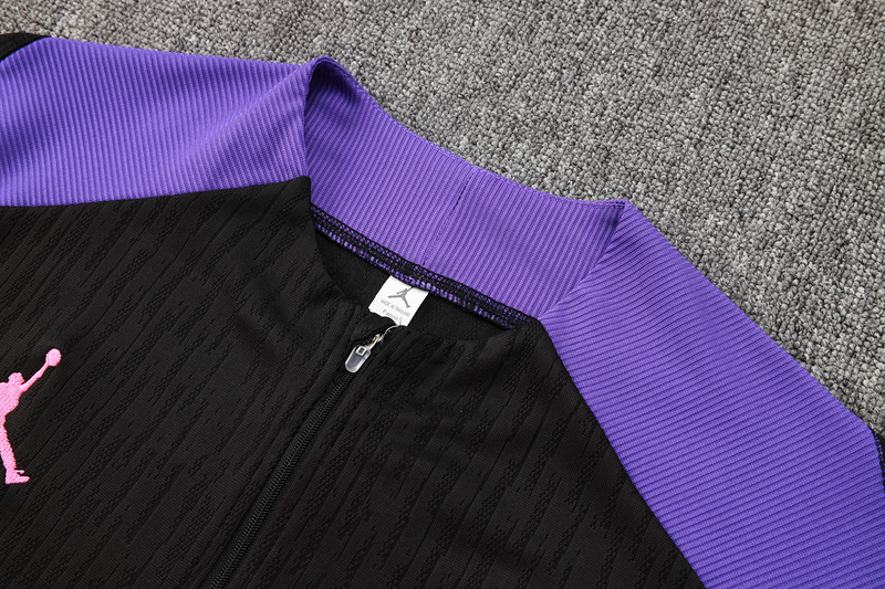 24/25 Paris Black Long-sleeved half-pull training kit Football team kit