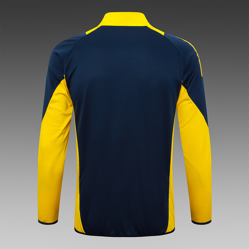 2024/25 Real Madrid Blue Jacket Training Suit Set Football Team Shirt Sports Fashion