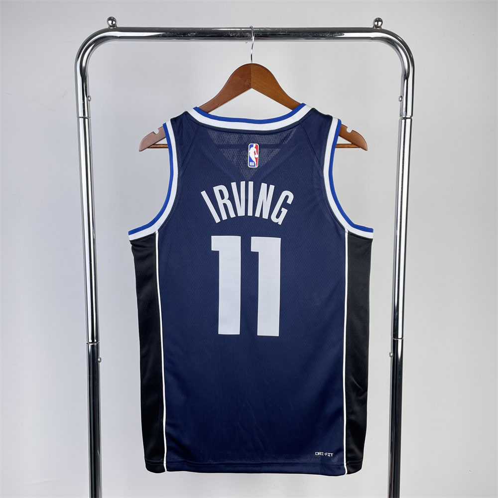 NBA Dallas Mavericks V-Neck Royal Blue Jersey IRVING#11 S-XXL