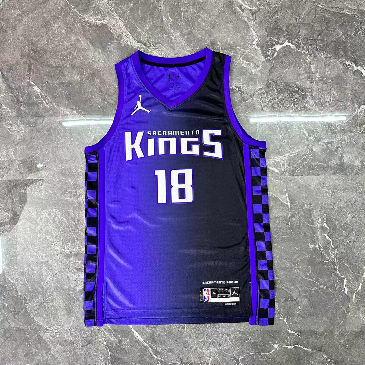 NBA Scaramento Kings 2024 V-Neck JORDAN Edition Purple jersey WESTBROOK#18 S-XXL