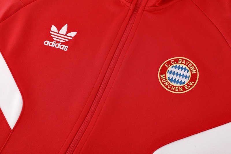 2024 Bayern Munich Red Jacket Training Suit Set Football Team Shirt Sports Fashion