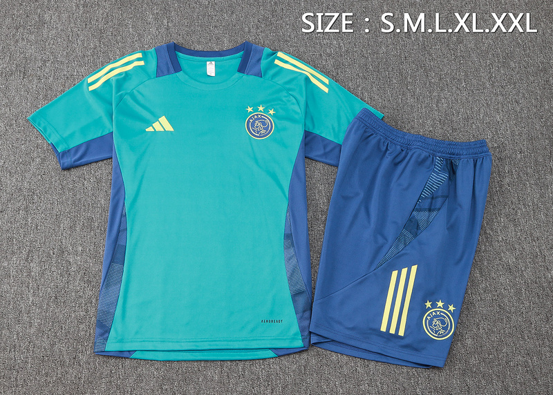 24/25 Ajax Blue Training Set Shirt and Shorts