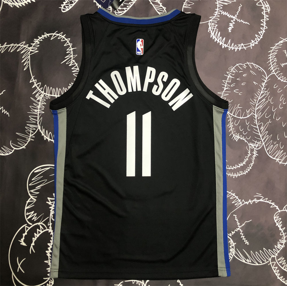 NBA Golden State Warriors V-Neck Black Jersey THOMPSON#11 S-XXL
