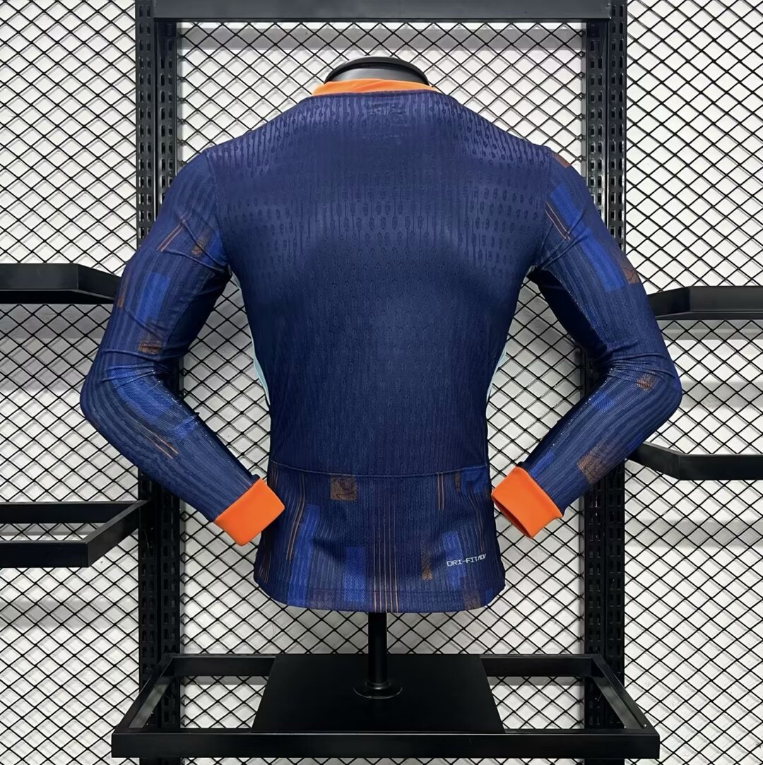 24/25 Netherlands Euro Away Long Sleeves Jersey Player Version