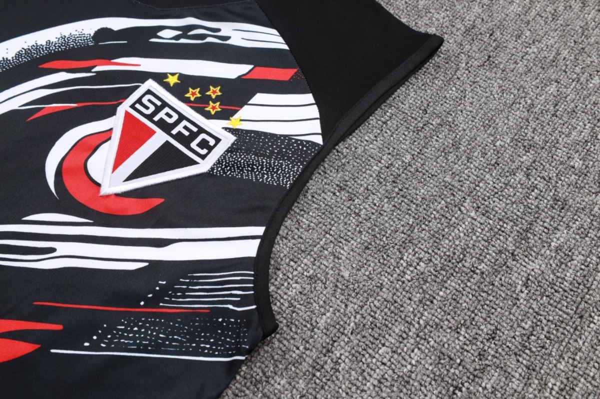 2026 Sao Paulo Black Training Set Shirt and Shorts