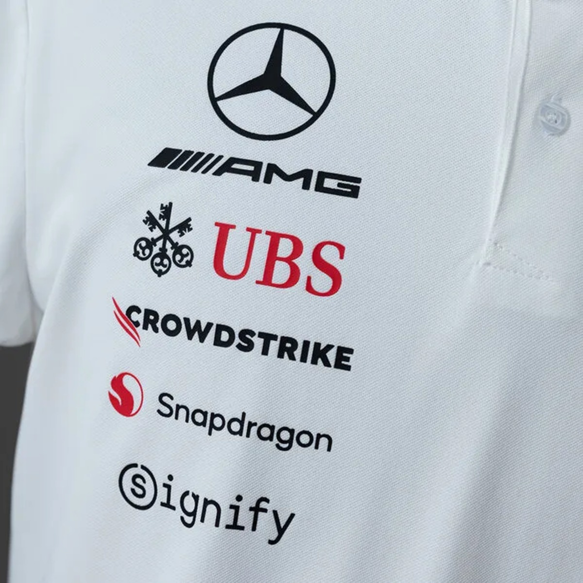 F1 Racing Mercedes-AMG 2026 White Polo
