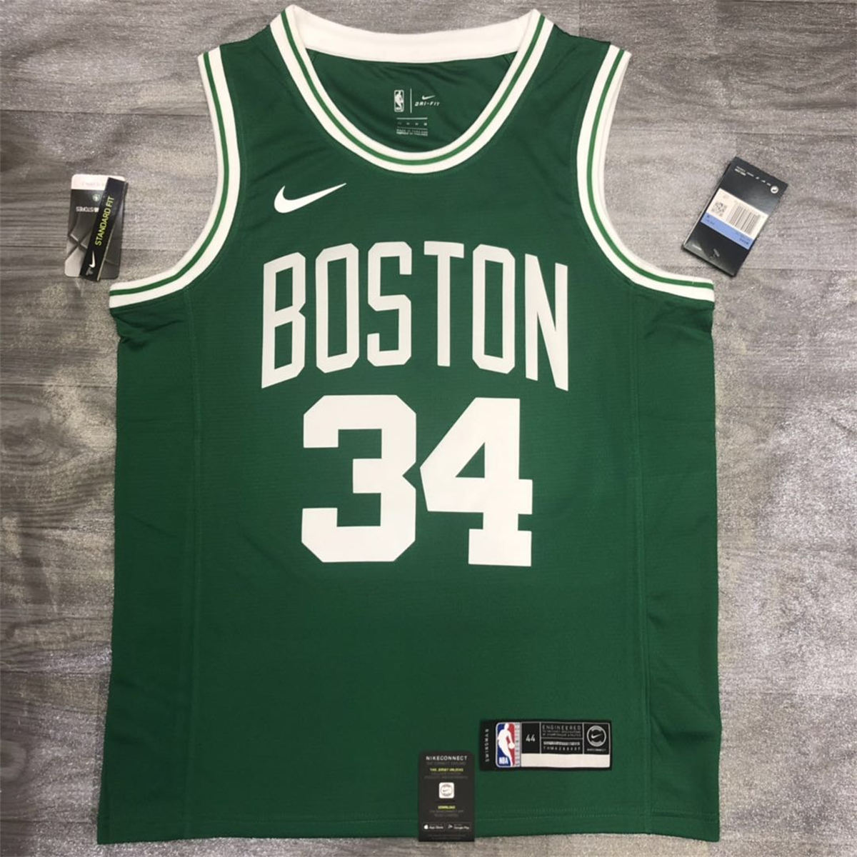 NBA Boston Celtics round neck Retro Green Jersey Pierce#34 S-XXL