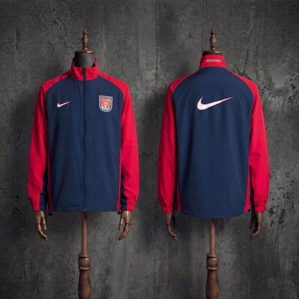 1998/99 Vintage Style Asenal Jacket Windbreaker Sport Unifom