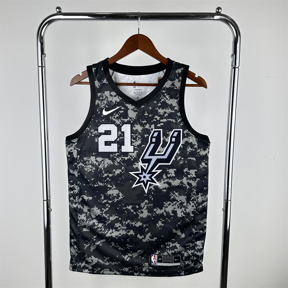 NBA San Antonio Spurs V-Neck Camouflage jersey DUNCAN#21 S-XXL