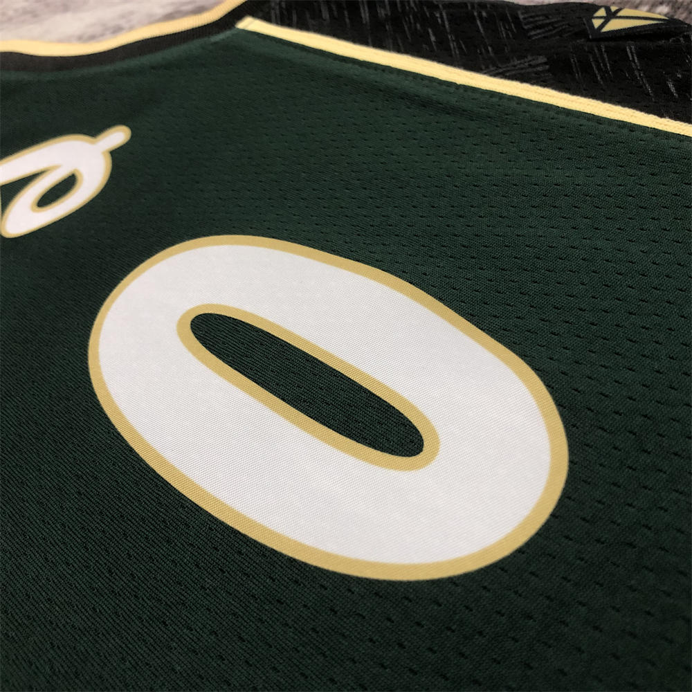 NBA Boston Celtics Round neck Deep Green Jersey Tatum#0 S-XXL