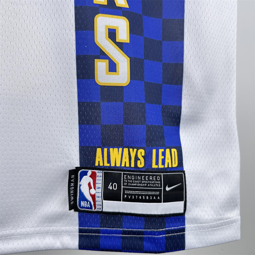 NBA Indiana Pacers 2024 City Edition V-Neck City Edition White Jersey HALIBURTON#0 S-XXL