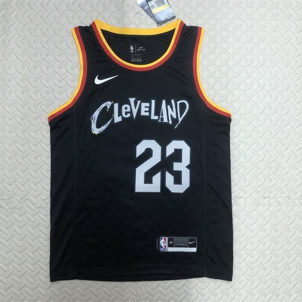 NBA Cleverland Cavaliers Round Neck Black jersey JAMES#23 S-XXL