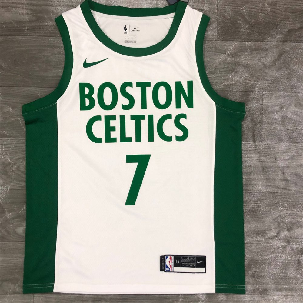 NBA Boston Celtics Round Neck White Jersey BROWN#7 S-XXL