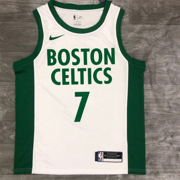 NBA Boston Celtics Round Neck White Jersey BROWN#7 S-XXL