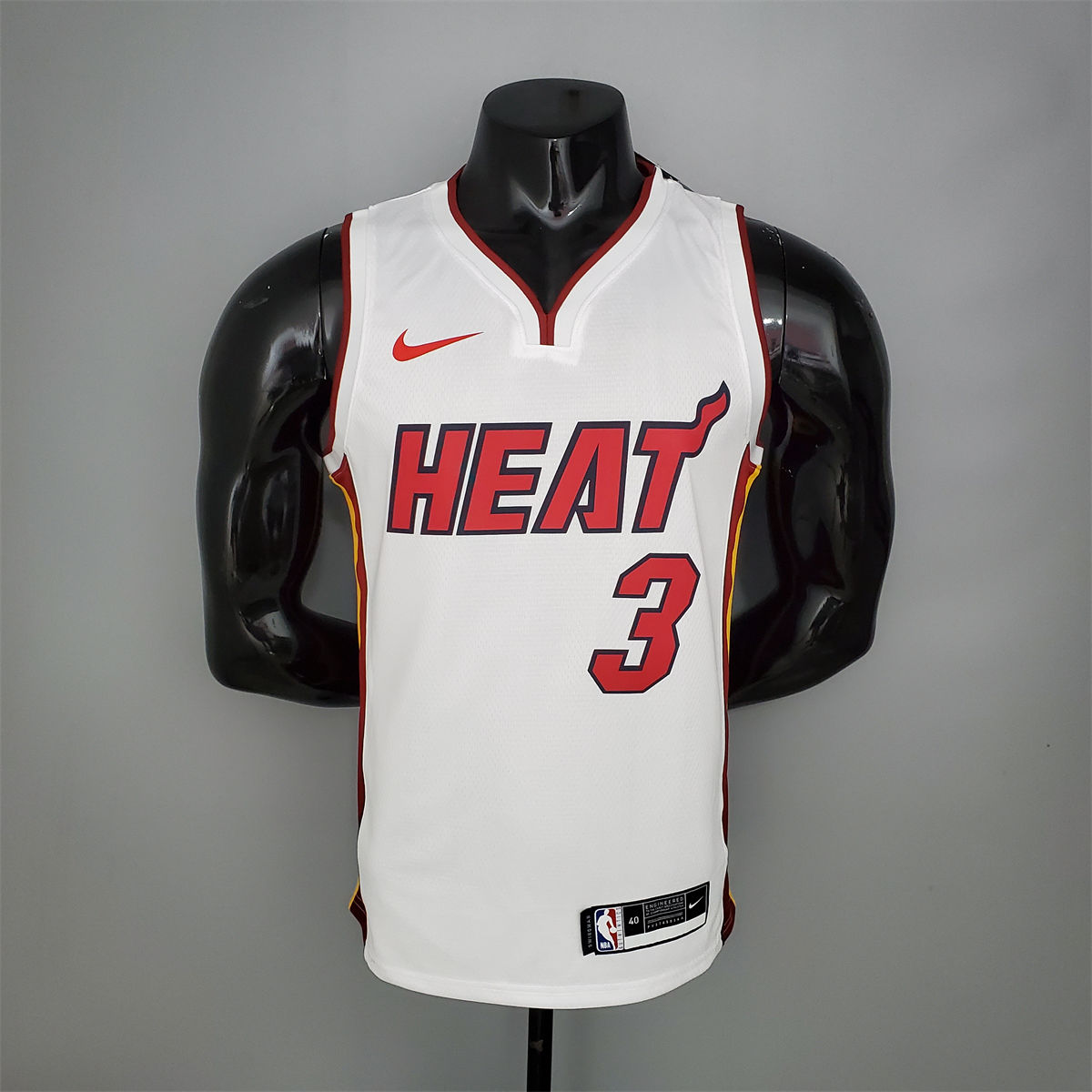 NBA Miami Hearts V-Neck White Jersey WADE#3 S-XXL