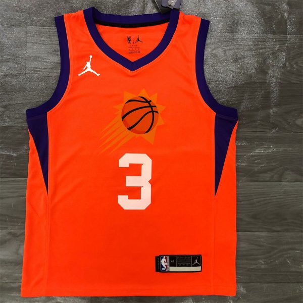 NBA Phoenix Suns V-Neck Orange jersey PUAL#3 S-XXL