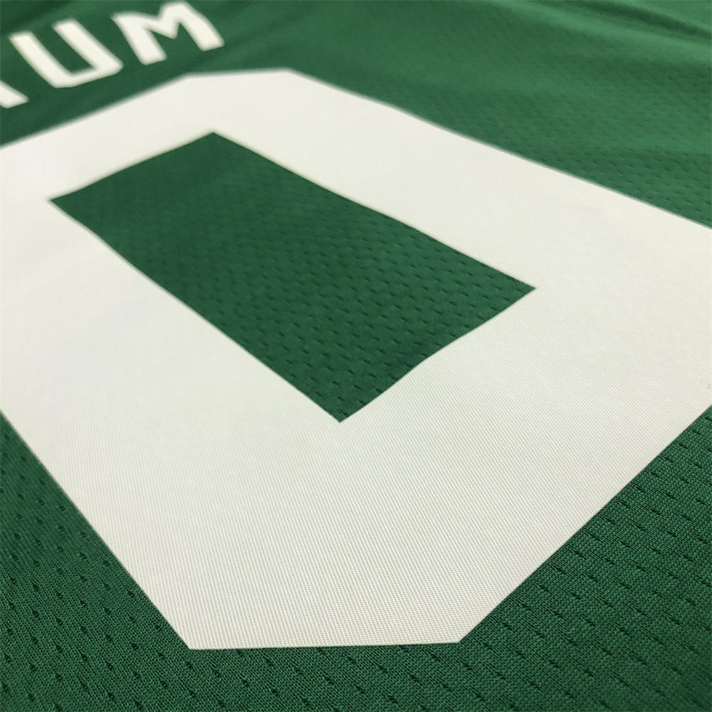 NBA Boston Celtics Round Neck 75th anniversary Green Jersey TATUM#0 S-XXL