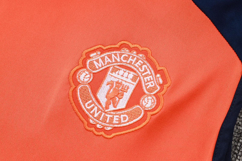 24/25 Manchester United Orange Training Set Shirt and Shorts