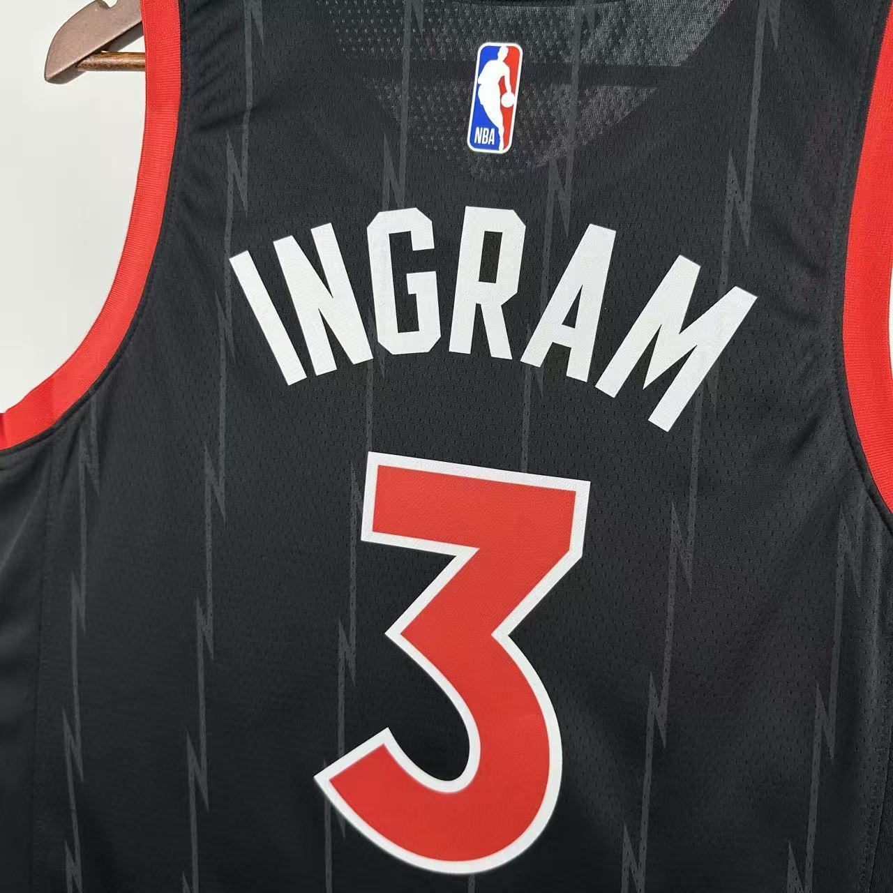 NBA Toronto Raptors V-Neck Black jersey INGRAM#3