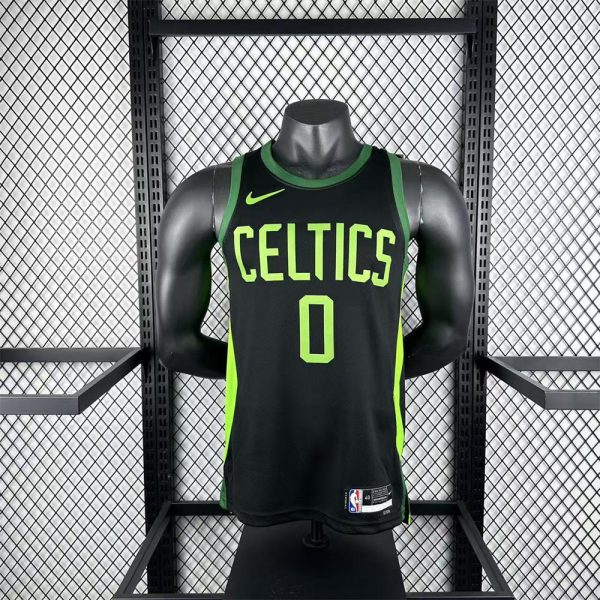 NBA  Boston Celtics 24/25 City Edition Round Neck Black Jersey TATUM#0 S-XXL