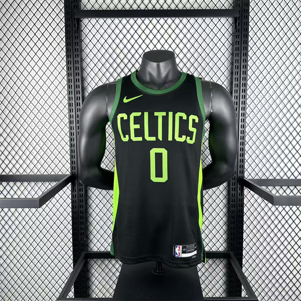 NBA  Boston Celtics 24/25 City Edition Round Neck Black Jersey TATUM#0 S-XXL