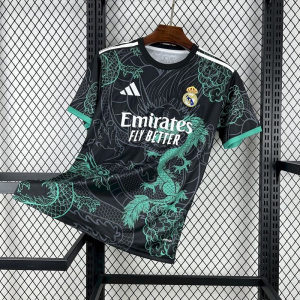 2025/26 Real Madrid Green and Black Dragon Special Edition Jersey Fan Version