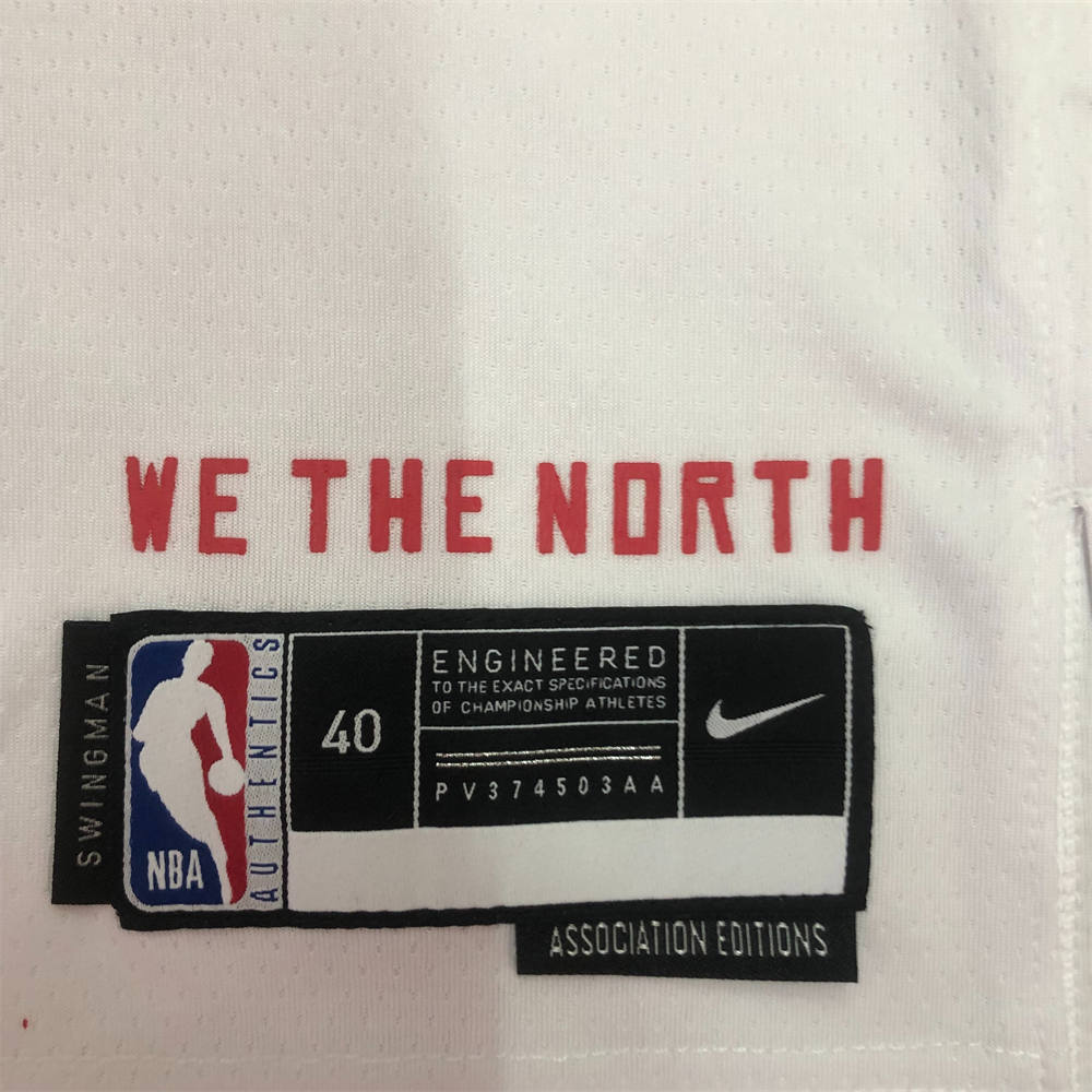 NBA Toronto Raptors V-Neck White Jersey SIAKAM#43 S-XXL