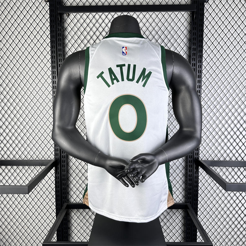 NBA Boston Celtics 2024 City Edition Round Neck White Jersey TATUM#0 S-XXL