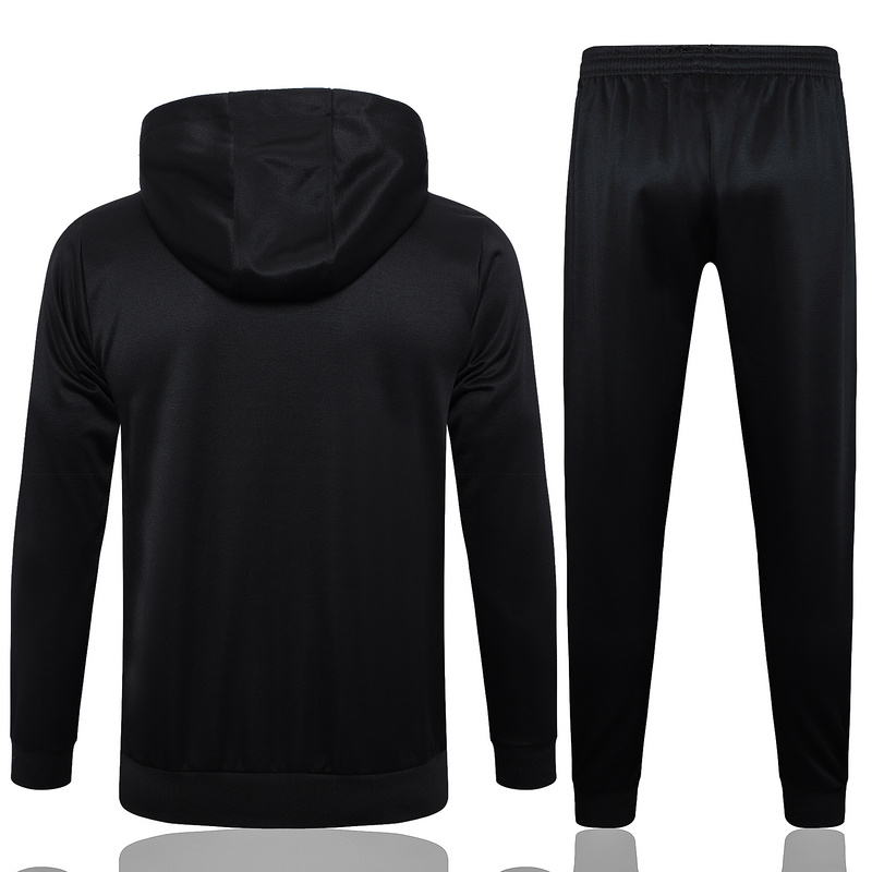 2024/25 Barcelona Black Hoodie Jacket Kit Set Football Team Shirt Sports Fashion