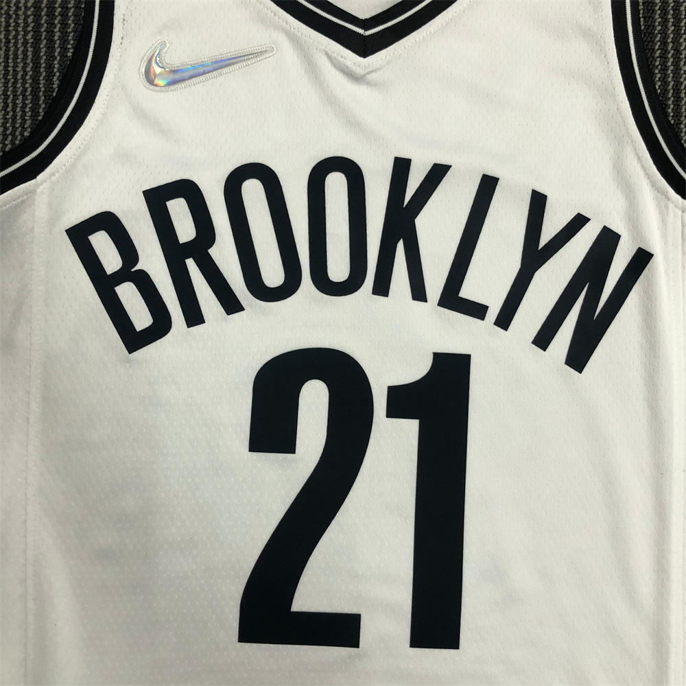 NBA Brooklyn Nets V-Neck White 75th anniversary Jersey ALDRIDGE#21 S-XXL