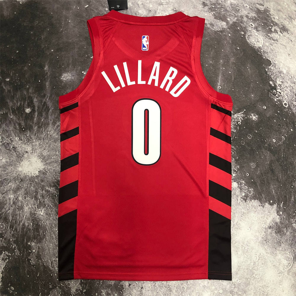 NBA Portland Trail Blazers V-Neck JORDAN Edition White Jersey LILLARD#0 S-XXL