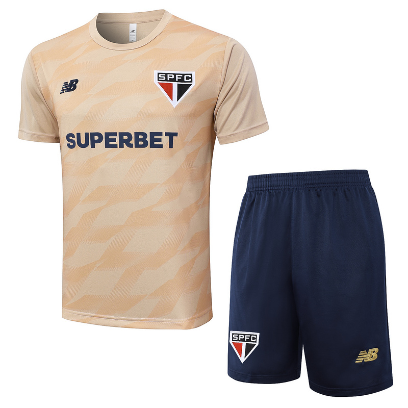 24/25 Sao Paulo Mud yellow Training Set Shirt and Shorts
