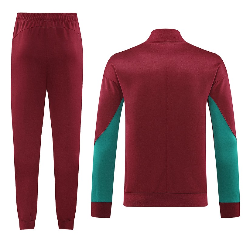 2024 PSG Maroon Jacket Training Suit Set Football Team Shirt Sports Fashion