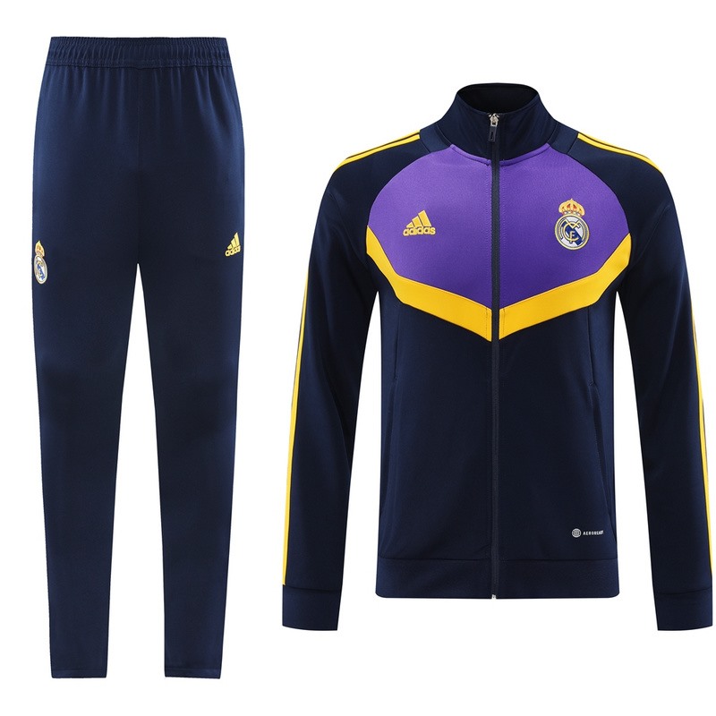 2024 Real Madrid Royal Blue Jacket Training Suit Set Football Team Shirt Sports Fashion