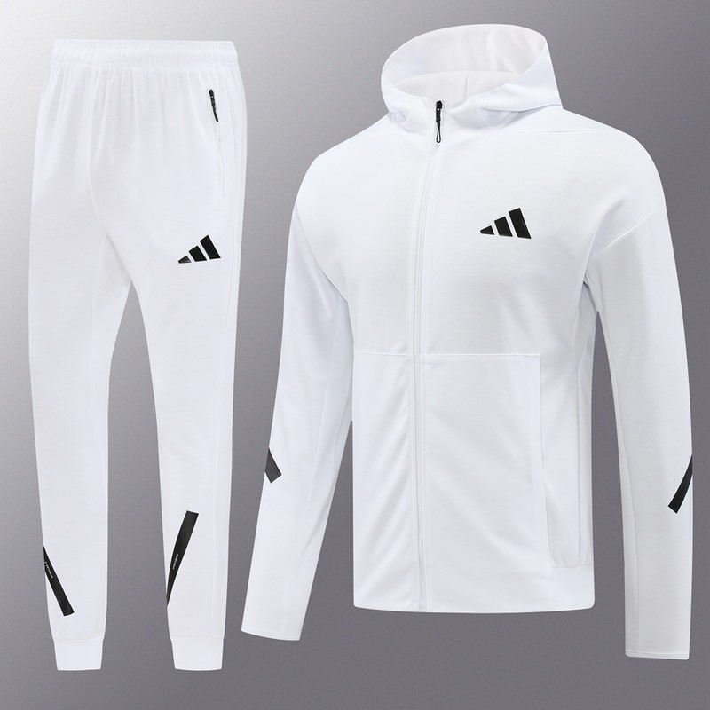 2024 Nike White Hoodie Jacket Kit Set Football Team Shirt Sports Fashion