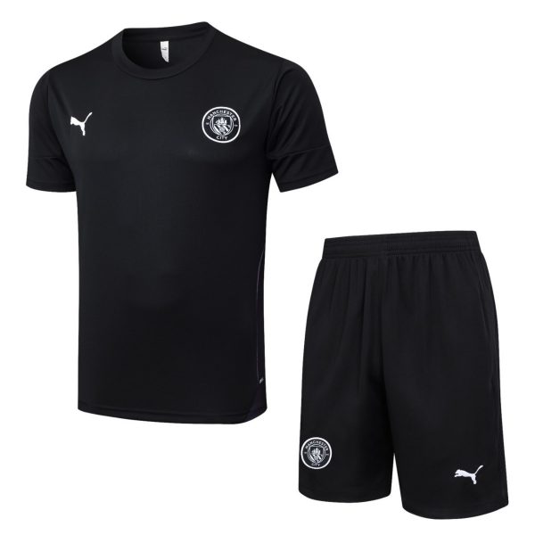 2026 Manchester City Black Training Set Shirt and Shorts
