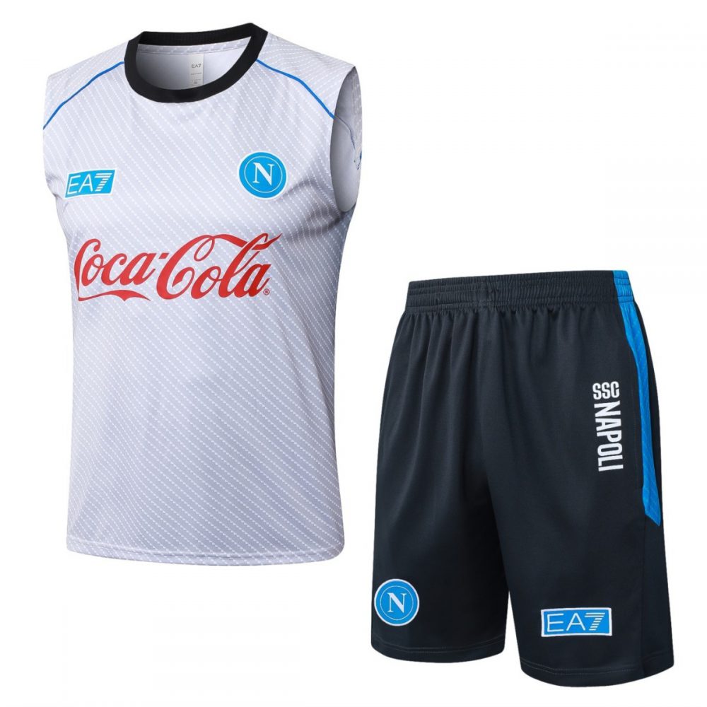 2026 Naples Light gray Training Set Shirt and Shorts