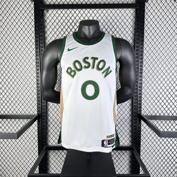 NBA Boston Celtics 2024 City Edition Round Neck White Jersey TATUM#0 S-XXL