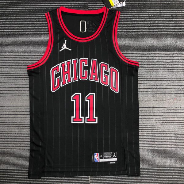 NBA Chicago Bulls Round Neck Black 75th AnniversaryJersey DeROZAN#11 S-XXL