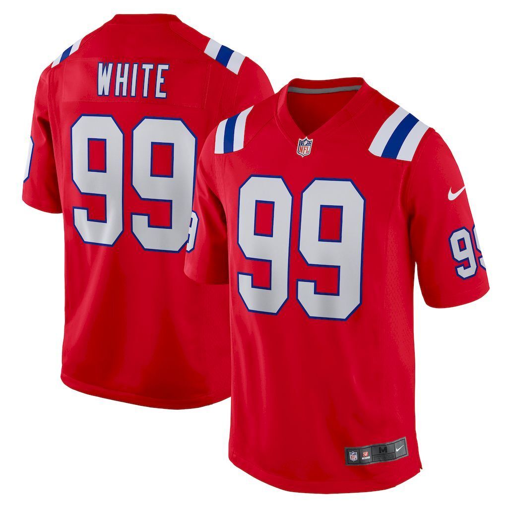 NFL New England Patriots Jeysey WHITE #99