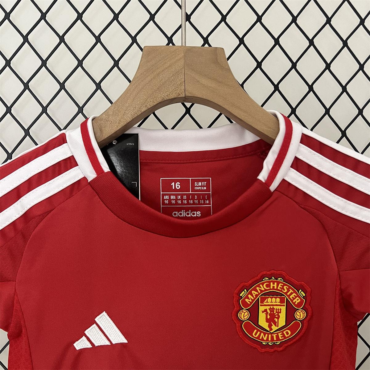 24/25 kids Manchester United Home jersey Kid Kits Size 16-28