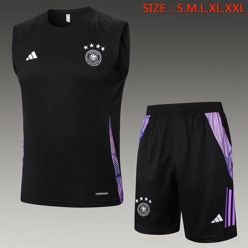 24/25 Germany Black Training Set Shirt and Shorts