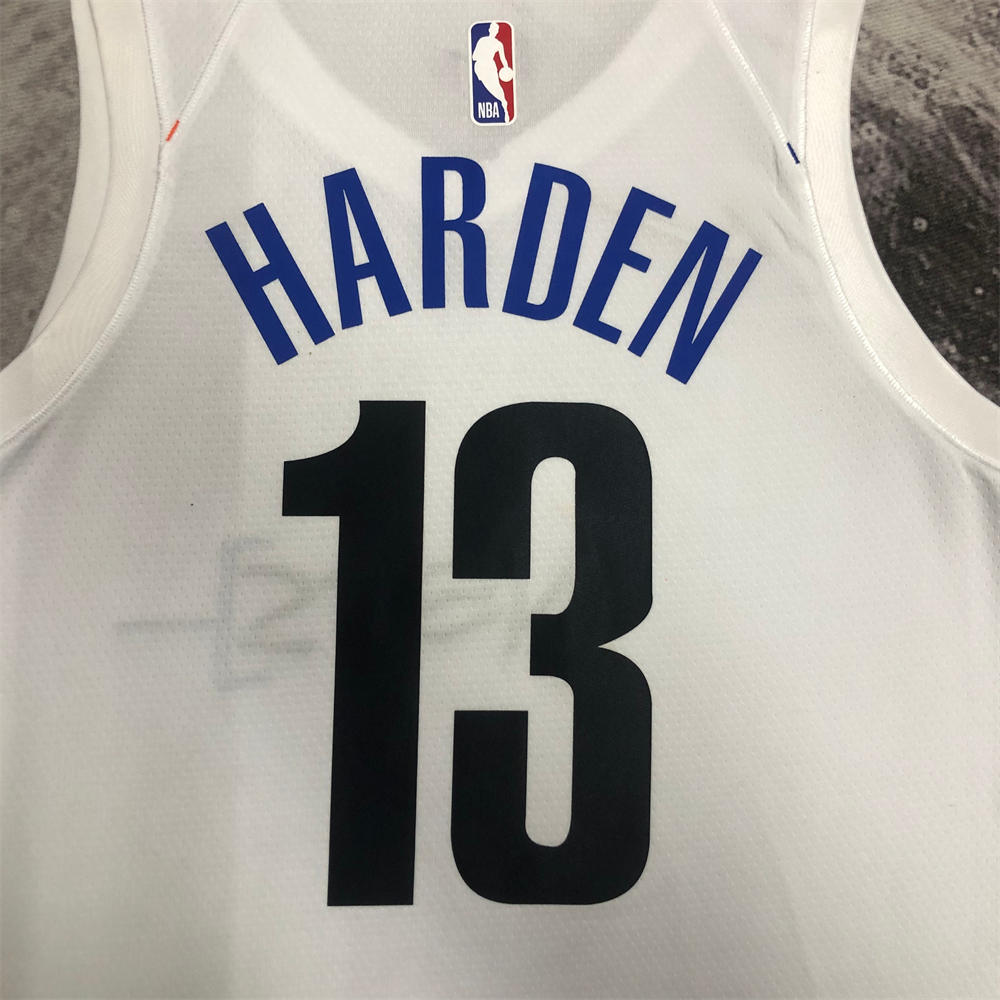 NBA Brooklyn Nets V-Neck White Jersey HARDEN#13 S-XXL